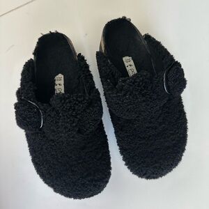 Papillio by Birkenstock Black Sherpa Clogs